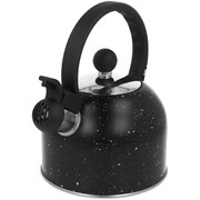 Czajnik stalowy z gwizdkiem na gaz indukcja mały 1.5L czarny BRUNBESTE BB-2414