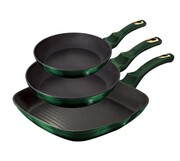 Zestaw 3 patelni tytanowych BERLINGER HAUS Metallic Emerald BH-6167