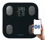 Waga łazienkowa z pomiarem tkanki tłuszczowej i składu ciała, Smart, BT, KLAUSBERG KB-7854 czarna