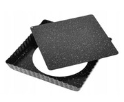 Blacha Forma do pieczenia 20x20x2,5cm z wyjmowanym dnem powłoka nieprzywieralna BRUNBESTE BB-3652