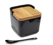 Cukiernica ceramiczna z łyżeczką 270ml cukierniczka KONIGHOFFER 0531 czarna