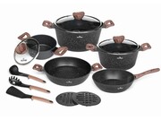 Zestaw garnków z powłoką granitową 15 ele. ZILNER Forest ZL-8518