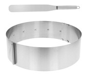 Zestaw regulowana tortownica 16-30cm + szpatuła BRUNBESTE BB-1787