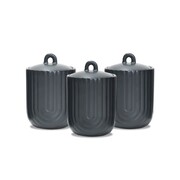 Zestaw 3 pojemników ceramicznych na kawę herbatę i cukier Line Work MAESTRO MR-20006-03CS