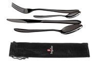 Zestaw sztućców 4-ele z pokrowcem BERLINGER HAUS Black BH-2726