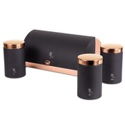 Chlebak stalowy z 3 pojemnikami BERLINGER HAUS Black Rose BH-6731