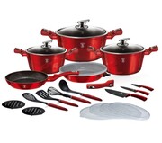 Zestaw garnków 22 ele. BERLINGER HAUS Metallic Burgundy BH-7180