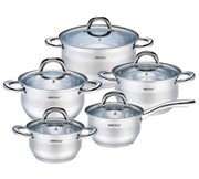 Zestaw garnków stalowych KINGHOFF Silver 10 ele. KH-1096