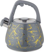 Czajnik na gaz indukcję stalowy z gwizdkiem szary marmur 3L BLUBERG BBG-2816