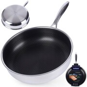 Patelnia głęboka stalowa ze stali nierdzewnej NON-STICK indukcja COOKCELL 28 cm ORION 112983