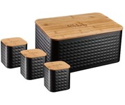 Chlebak w zestawie z 3 pojemnikami EDEL HOFF EH-8562-BK