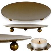 Podstawka pod świece świeczki metalowa złota 8.5cm VILDE 568101