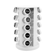 Stojak na przyprawy przyprawnik obrotowy słoiczki 21-ele biały mat BRUNBESTE BB-2862