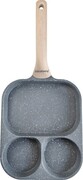 Patelnia marmurkowa 3 w 1 do jajek naleśników placków pancake 22x18cm SZARA KLAUSBERG KB-7828