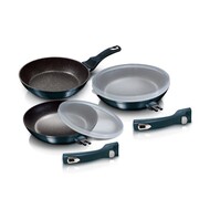 Zestaw 3 patelni granitowych 20/24/28cm BERLINGER HAUS Metallic Aquamarine BH-7056