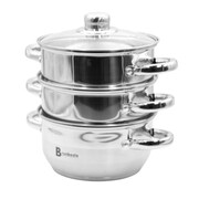 Garnek do gotowania na parze 18cm 3 poziomowy, Parowar, BRUNBESTE BB-5636