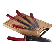 Zestaw noży z deską 6-ele BERLINGER HAUS Burgundy Line BH-2552