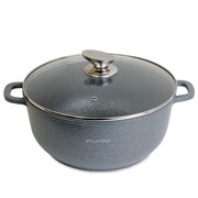Garnek kociołek granitowy z pokrywką 6.5L indukcja na gaz KAMILLE KM-4426