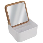 Lusterko kosmetyczne do makijażu z organizerem na kosmetyki WHITNEY ORION 127136