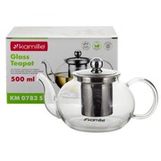 Dzbanek zaparzacz czajniczek imbryczek do herbaty szklany na gaz 500ml KAMILLE KM-0783S