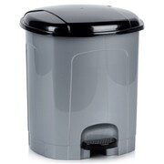Kosz na śmieci z pedałem plastikowy szary łazienkowy do kuchni 11.5L ORION 731374