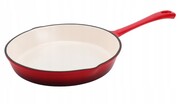 Patelnia żeliwna emaliowana Czerwona 30cm KRISBERG KS-7707
