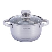 Garnek 2.0L ze stali nierdzewnej z pokrywką indukcja na gaz KAMILLE KM-4911