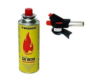 Palnik gazowy + kartusz nabój gazowy 227g lutlampa lutownica TIROSS TS-705-g