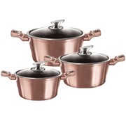 Zestaw garnków z powłoką granitową 6 ele. ZILNER Rosegold ZL-8562