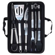 Zestaw przyborów do grilla stalowy z etui 10 ele. VILDE 489298