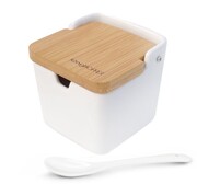 Cukiernica ceramiczna z łyżeczką 270ml cukierniczka KONIGHOFFER 0524 biała