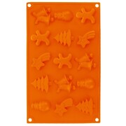 Forma do pieczenia mini ciastek silikonowa pomarańczowa świąteczna MIX SILLINIE ORION 151754