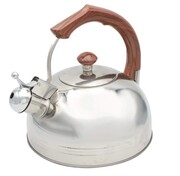 Czajnik stalowy z gwizdkiem tradycyjny indukcja 2.5L uchwyt drewno BRUNBESTE BB-2271