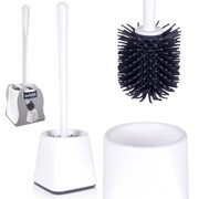 Szczotka do czyszczenia WC toalety ubikacji silikonowa ze stojakiem biała ORION 540660