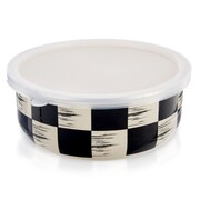 Miska kuchenna emaliowana z pokrywką SZACHOWNICA 17cm 1L ORION 129233