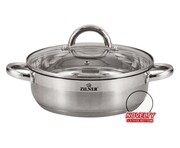 Garnek stalowy niski 2.6L 22cm ZILNER ZL-7402