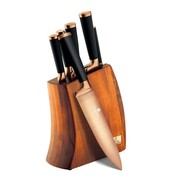 Zestaw noży w bloku 7 ele. BERLINGER HAUS Black Rose BH-2479