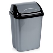 Kosz na śmieci plastikowy śmietnik szary błyszczący 10L do kuchni ORION 731353