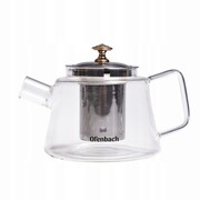 Dzbanek zaparzacz szklany do herbaty ziół na gaz 800ml OFENBACH OB-100617M