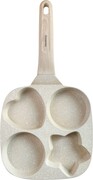 Patelnia marmurkowa 4 w 1 do naleśników jajek placków pancake 18cm BEŻOWA KLAUSBERG KB-7809