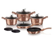 Komplet garnków 11 ele. BERLINGER HAUS Metallic Line Rosegold BH-6191