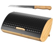 Chlebak bambusowo-stalowy BRUNBESTE Cosmic BB-2692 Czarny