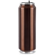Kubek termiczny PUSZKA ze słomką ustnikiem do kawy BRĄZOWY 700 ml ORION 128530