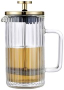 Zaparzacz do kawy herbaty szklany 600ml French Press złoty KLAUSBERG KB-7760