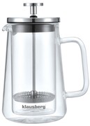 Zaparzacz do kawy/herbaty 0,35L French Press srebrny KLAUSBERG KB-7684
