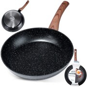 Patelnia granitowa nieprzywierająca indukcja NON-STICK BLACK&WOOD 26 cm VILDE 199061