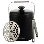 Wiaderko do lodu cooler pojemnik + szczypce czarne matowe KAMILLE KM-7767