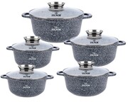 Zestaw 5 garnków marmurowych 16/20/22/24/28cm ZILNER Grey ZL-7055-A