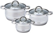 Zestaw garnków stalowych 6 ele. 2.1/2.9/3.9L KLAUSBERG KB-7693