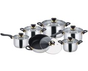 Zestaw garnków stalowych Jumbo 12 ele. KINGHOFF KH-4441 Gold